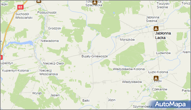 mapa Bujały-Mikosze, Bujały-Mikosze na mapie Targeo