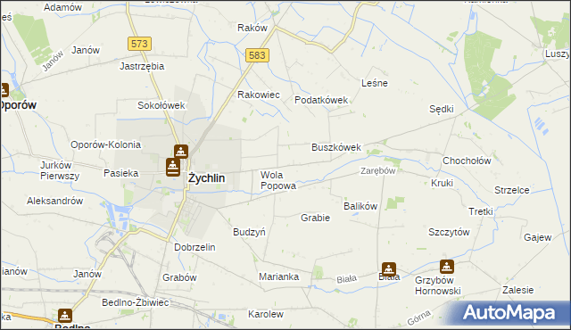 mapa Buszków Dolny, Buszków Dolny na mapie Targeo