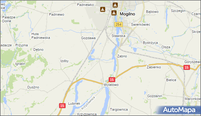 mapa Chabsko, Chabsko na mapie Targeo
