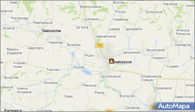 mapa Chmielów gmina Działoszyce, Chmielów gmina Działoszyce na mapie Targeo