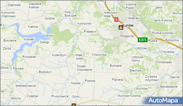 mapa Chocimów, Chocimów na mapie Targeo