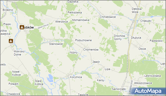 mapa Chomentów, Chomentów na mapie Targeo