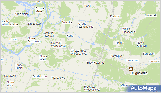 mapa Chrzczanka-Folwark, Chrzczanka-Folwark na mapie Targeo