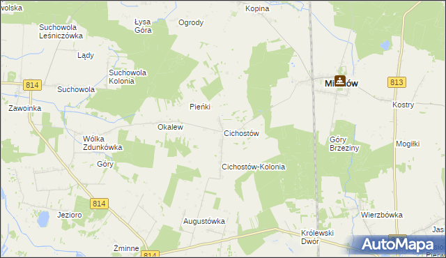 mapa Cichostów, Cichostów na mapie Targeo