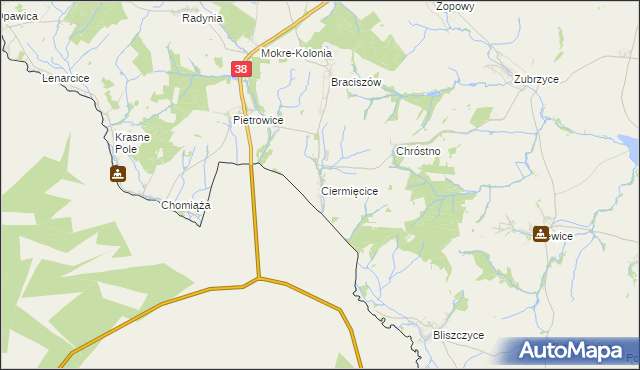 mapa Ciermięcice, Ciermięcice na mapie Targeo