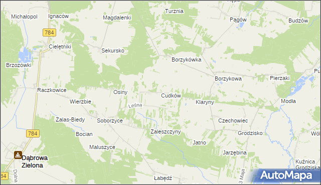 mapa Cudków, Cudków na mapie Targeo