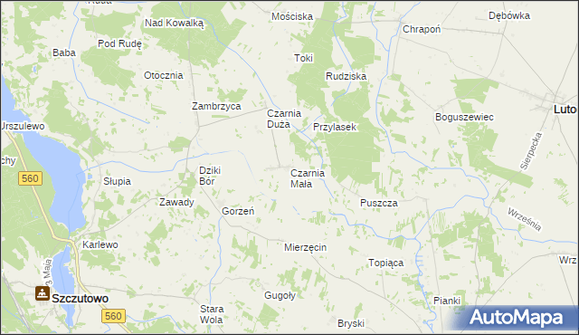 mapa Czarnia Mała, Czarnia Mała na mapie Targeo