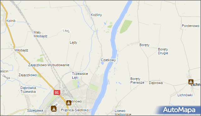 mapa Czatkowy, Czatkowy na mapie Targeo