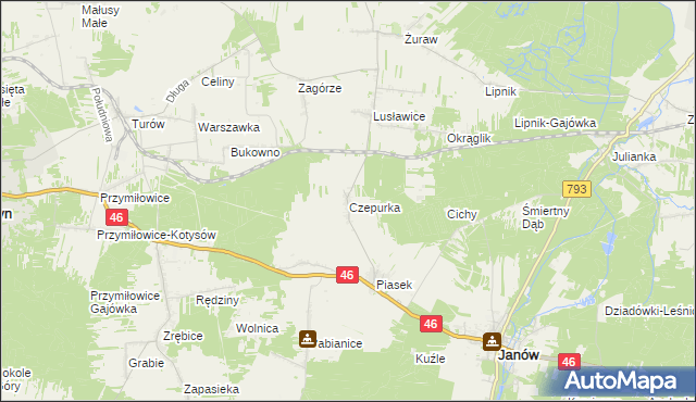 mapa Czepurka, Czepurka na mapie Targeo