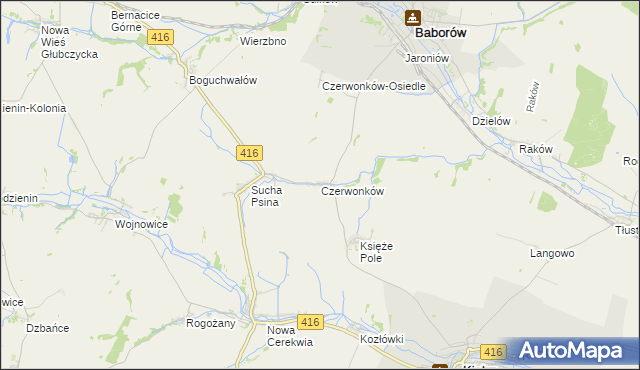 mapa Czerwonków, Czerwonków na mapie Targeo