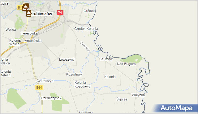 mapa Czumów, Czumów na mapie Targeo