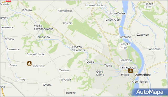 mapa Czyżów Plebański, Czyżów Plebański na mapie Targeo