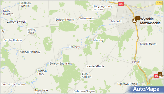 mapa Dąbrowa-Dzięciel, Dąbrowa-Dzięciel na mapie Targeo