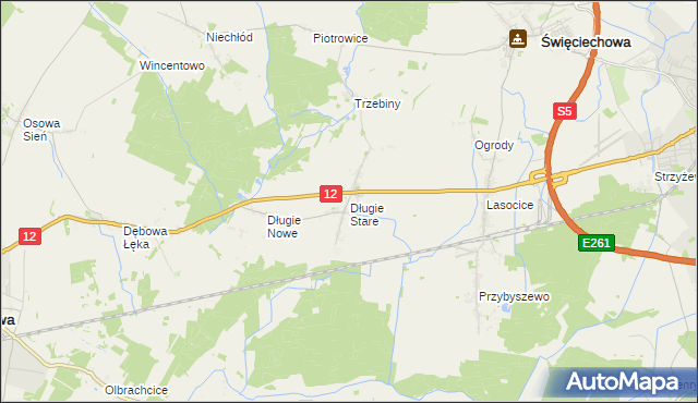 mapa Długie Stare, Długie Stare na mapie Targeo