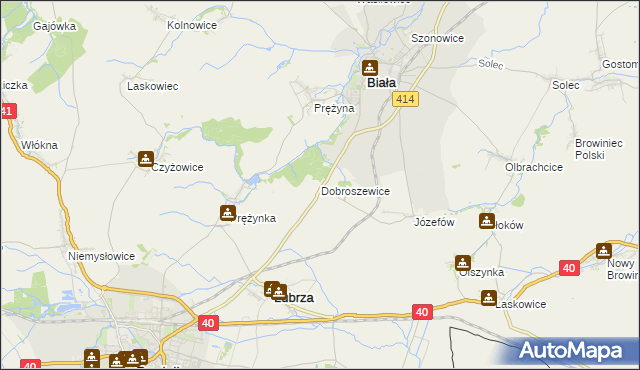 mapa Dobroszewice, Dobroszewice na mapie Targeo