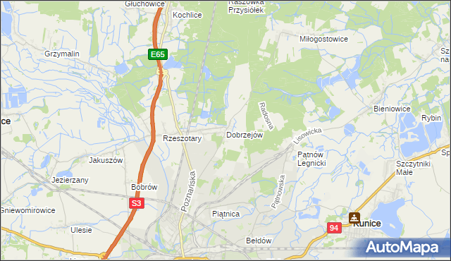 mapa Dobrzejów, Dobrzejów na mapie Targeo