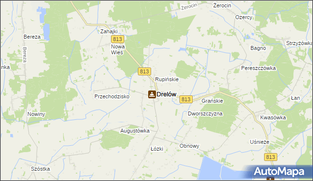 mapa Drelów, Drelów na mapie Targeo