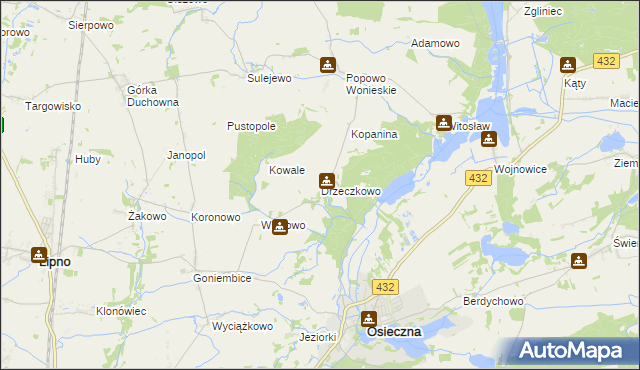 mapa Drzeczkowo, Drzeczkowo na mapie Targeo