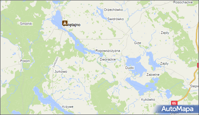 mapa Dworackie, Dworackie na mapie Targeo