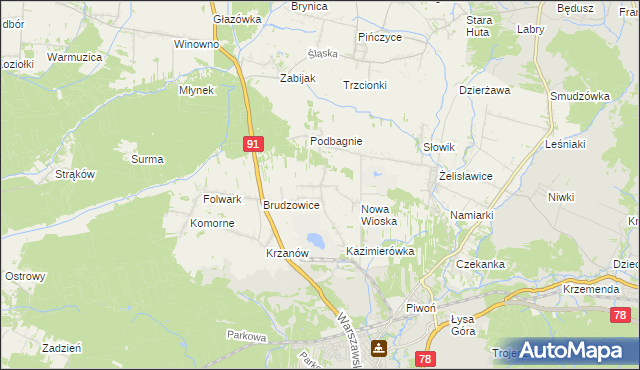 mapa Dziewki, Dziewki na mapie Targeo