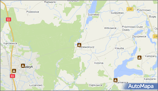 mapa Dziewoklucz, Dziewoklucz na mapie Targeo