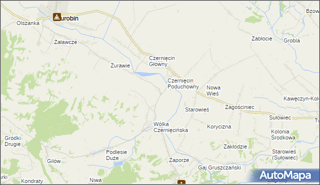 mapa Gaj Czernięciński, Gaj Czernięciński na mapie Targeo