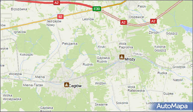 mapa Gajówka Rudnik, Gajówka Rudnik na mapie Targeo