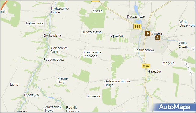 mapa Gałęzów-Kolonia Pierwsza, Gałęzów-Kolonia Pierwsza na mapie Targeo