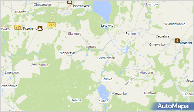 mapa Gardkowice, Gardkowice na mapie Targeo