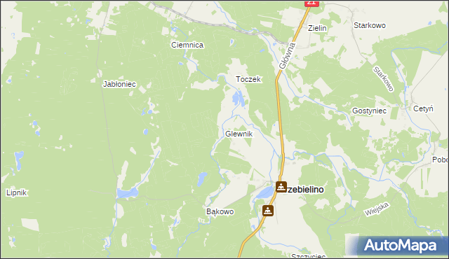 mapa Glewnik, Glewnik na mapie Targeo