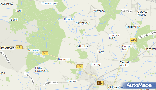 mapa Gliśnica gmina Odolanów, Gliśnica gmina Odolanów na mapie Targeo