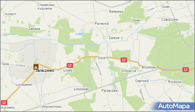 mapa Góra gmina Jaraczewo, Góra gmina Jaraczewo na mapie Targeo