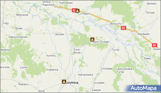 mapa Górki Średnie, Górki Średnie na mapie Targeo