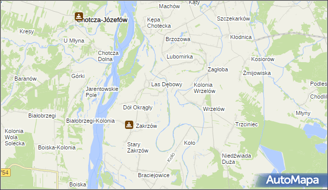 mapa Grabowiec gmina Łaziska, Grabowiec gmina Łaziska na mapie Targeo