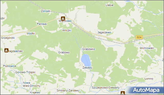 mapa Grabówko gmina Janowo, Grabówko gmina Janowo na mapie Targeo