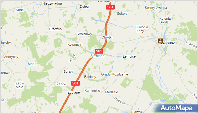 mapa Grądy-Michały, Grądy-Michały na mapie Targeo