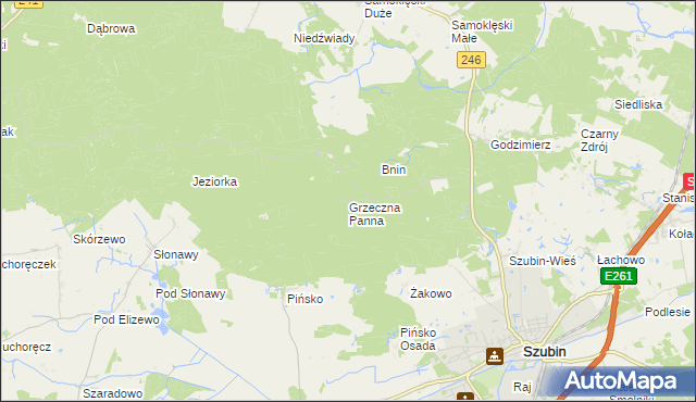 mapa Grzeczna Panna, Grzeczna Panna na mapie Targeo