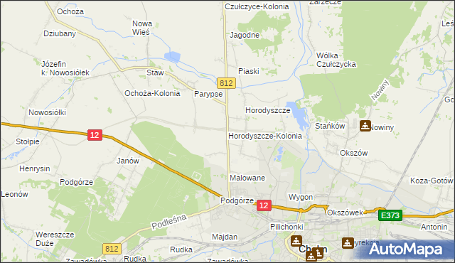 mapa Horodyszcze-Kolonia, Horodyszcze-Kolonia na mapie Targeo