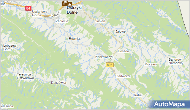 mapa Hoszowczyk, Hoszowczyk na mapie Targeo