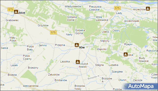 mapa Iłów, Iłów na mapie Targeo