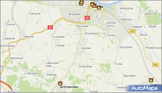 mapa Jaczów, Jaczów na mapie Targeo