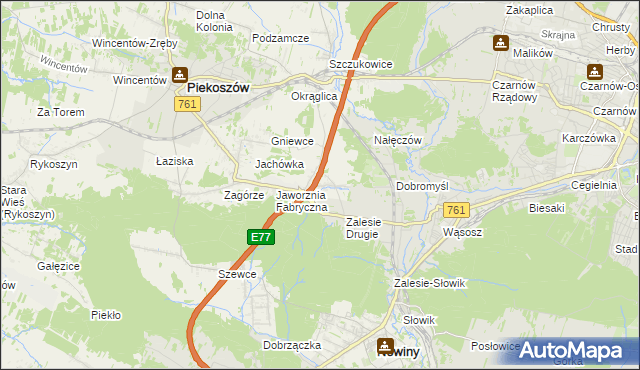 mapa Janów gmina Piekoszów, Janów gmina Piekoszów na mapie Targeo