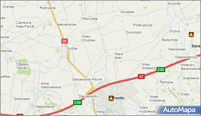 mapa Janówek gmina Wiskitki, Janówek gmina Wiskitki na mapie Targeo