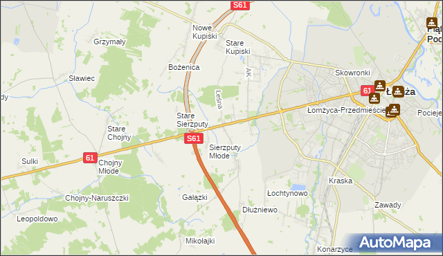 mapa Janowo gmina Łomża, Janowo gmina Łomża na mapie Targeo