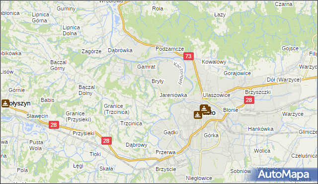 mapa Jareniówka, Jareniówka na mapie Targeo