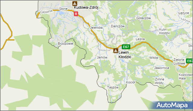 mapa Jarków, Jarków na mapie Targeo