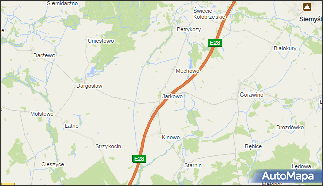 mapa Jarkowo, Jarkowo na mapie Targeo