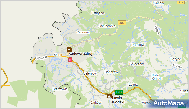 mapa Jerzykowice Wielkie, Jerzykowice Wielkie na mapie Targeo