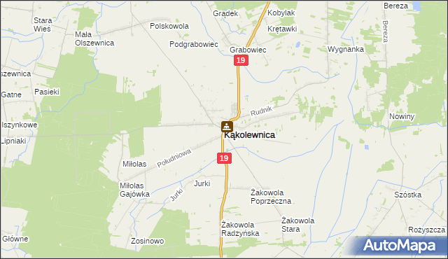 mapa Kąkolewnica, Kąkolewnica na mapie Targeo