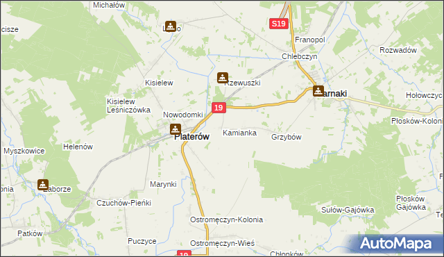 mapa Kamianka gmina Platerów, Kamianka gmina Platerów na mapie Targeo